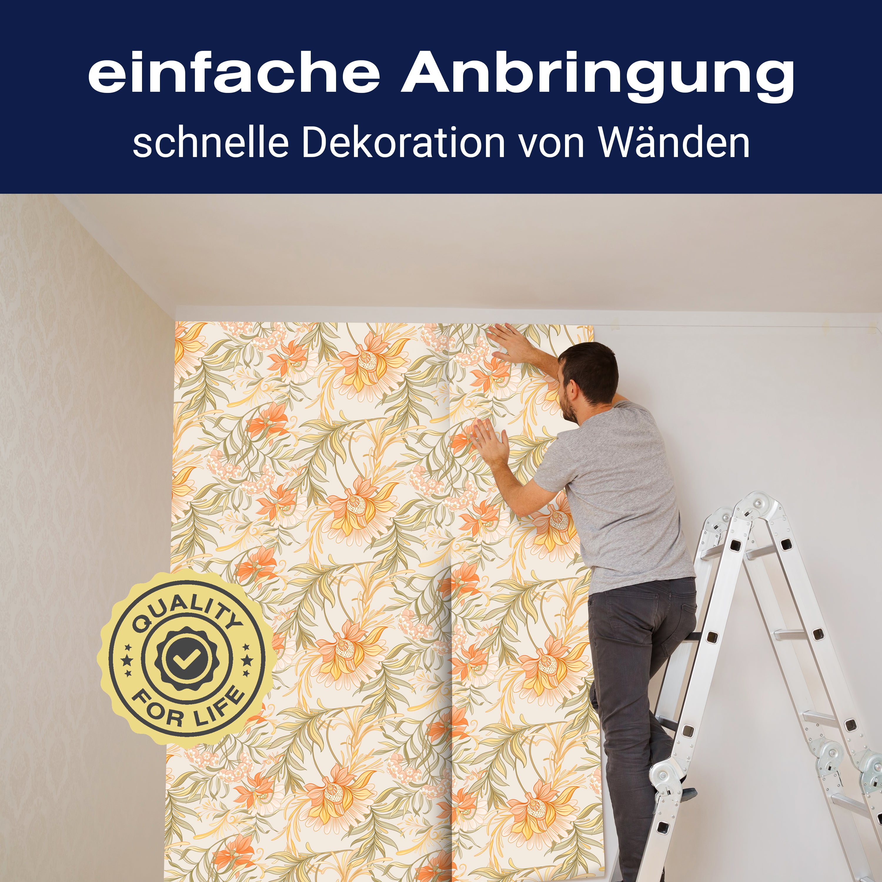 Fototapete Blumen Ornamente M6911 - Bild 3 Fototapete Blumen Ornamente M6911 - Bild 3