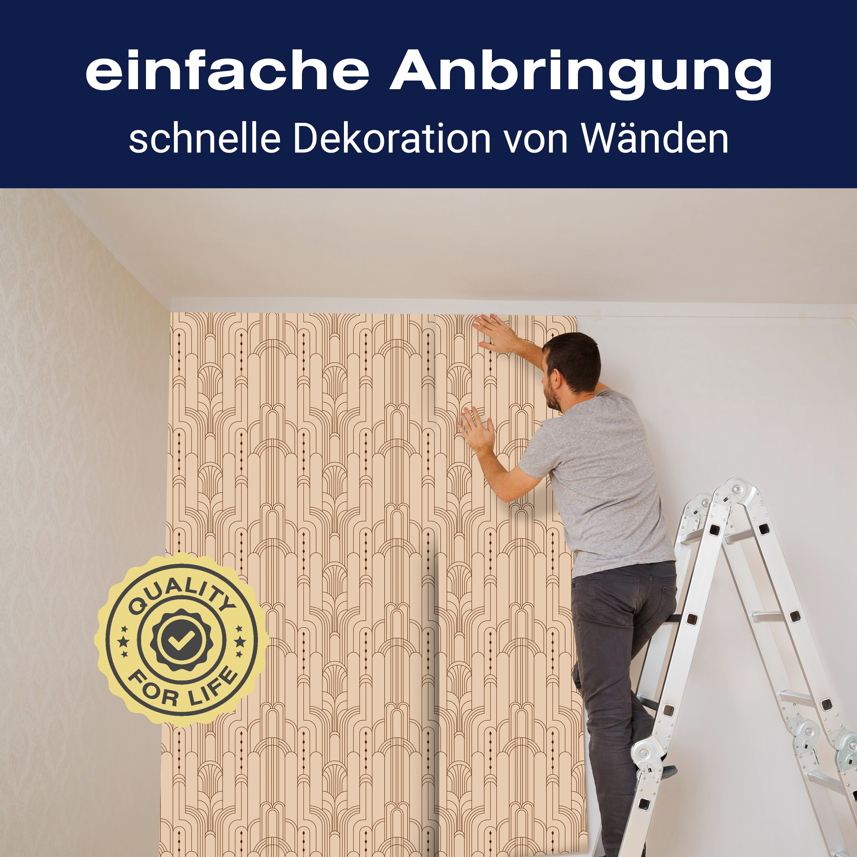 Fototapete Art Déco Muster M6916 - Bild 3 Fototapete Art Déco Muster M6916 - Bild 3