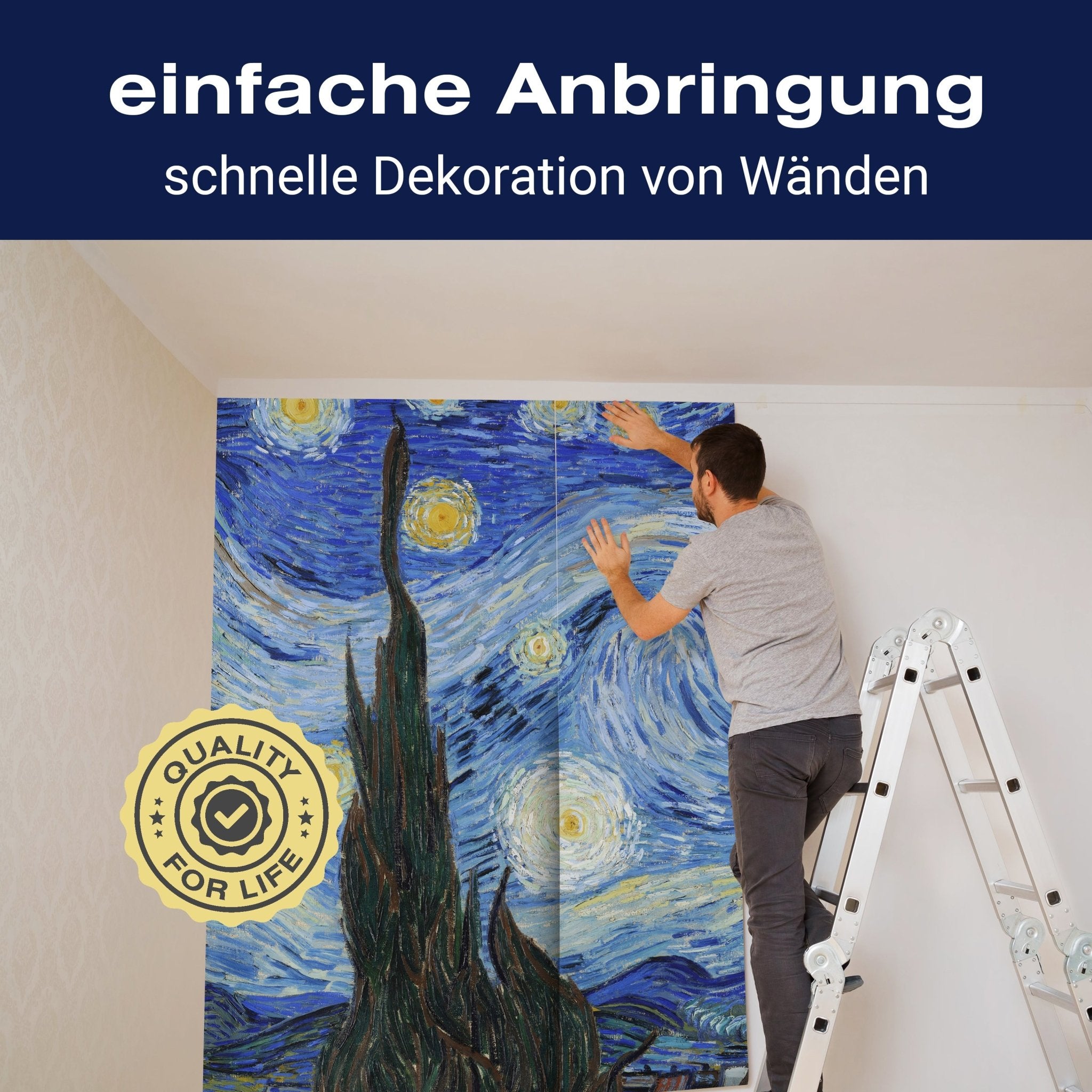 Fototapete Vincent van Gogh, Sternennacht M6945 - Bild 3 Fototapete Vincent van Gogh, Sternennacht M6945 - Bild 3