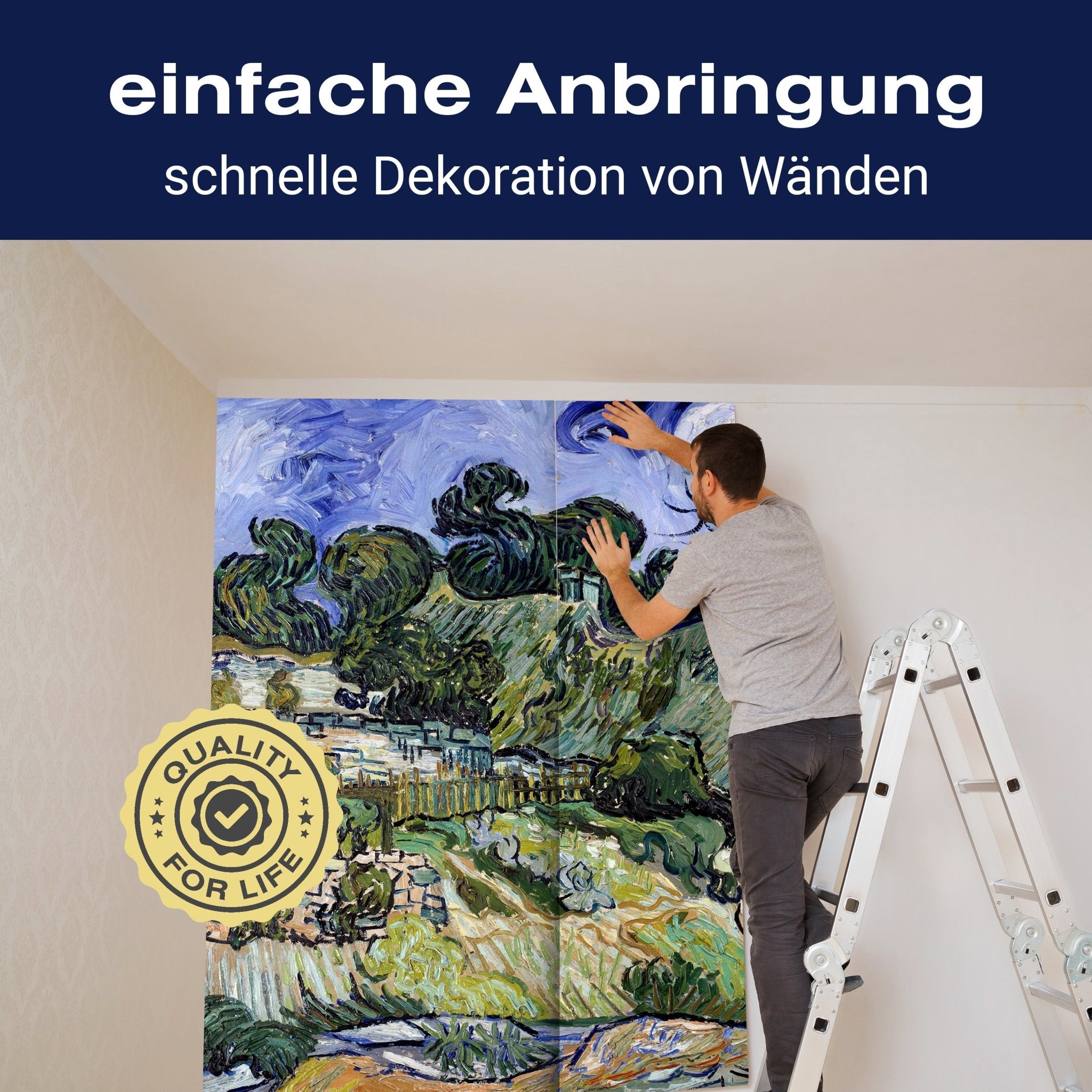 Fototapete Strohgedeckte Häuser - Vincent van Gogh M6947 - Bild 3 Fototapete Strohgedeckte Häuser - Vincent van Gogh M6947 - Bild 3