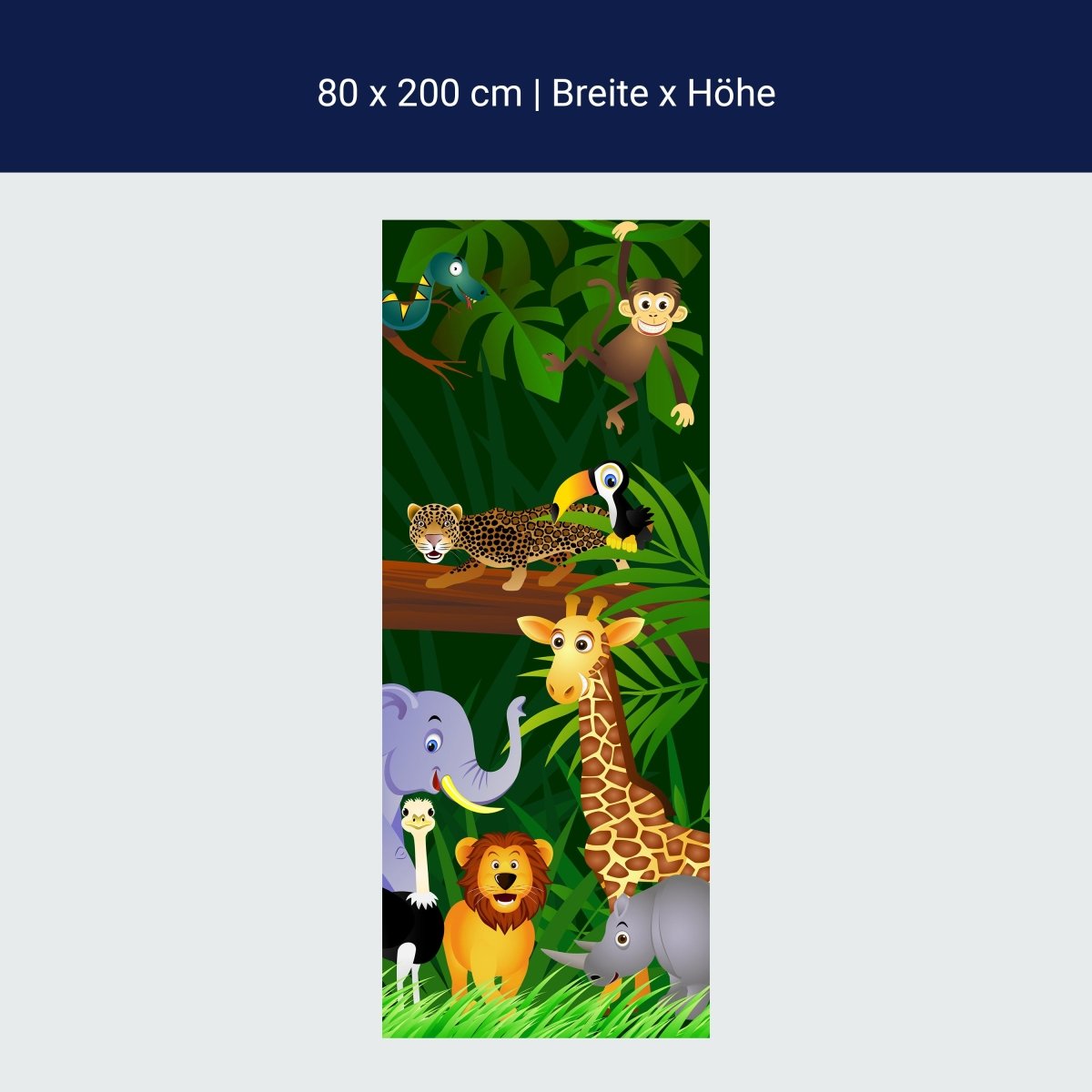 Duschwand Dschungeltiere M0002 Duschwand Dschungeltiere M0002