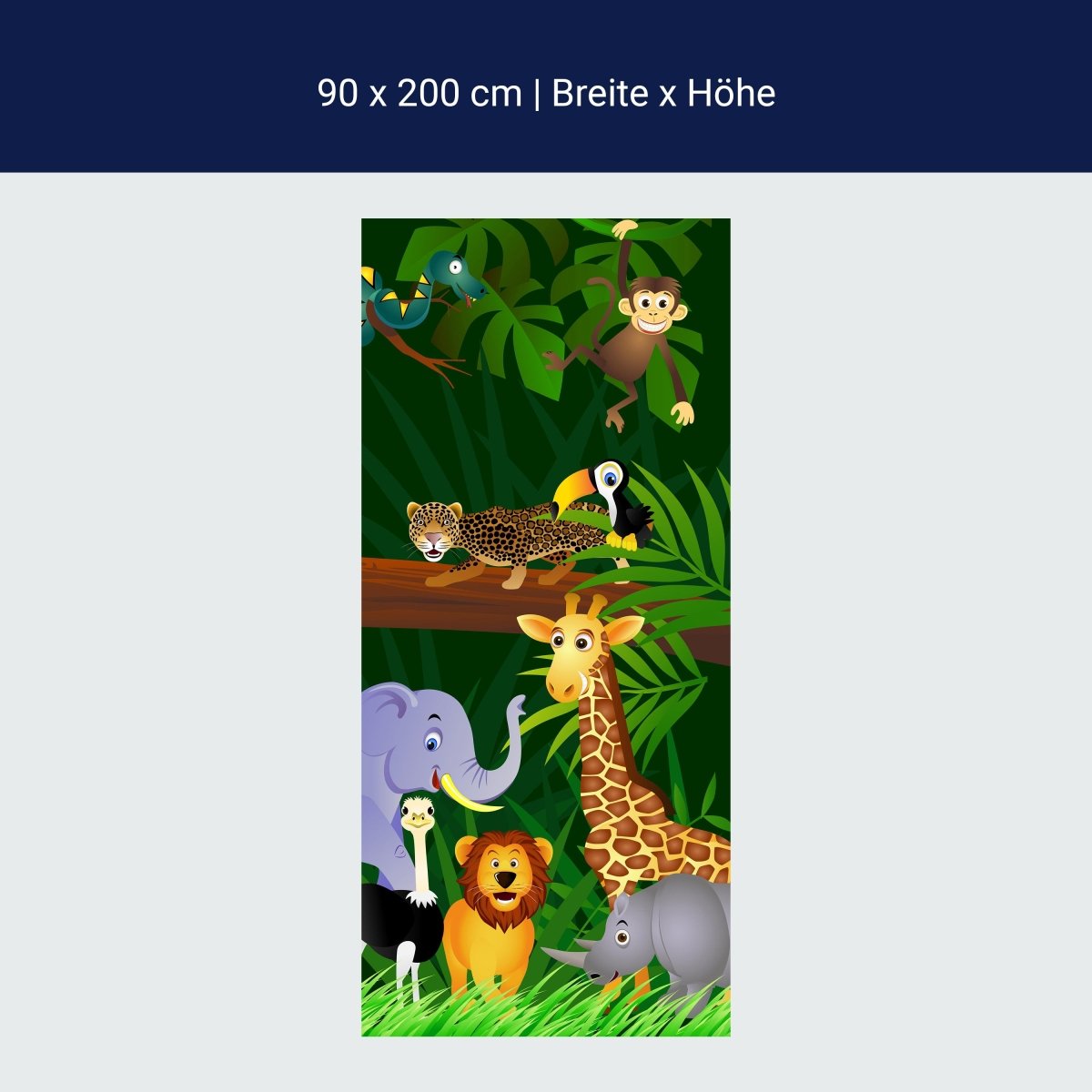 Duschwand Dschungeltiere M0002 Duschwand Dschungeltiere M0002