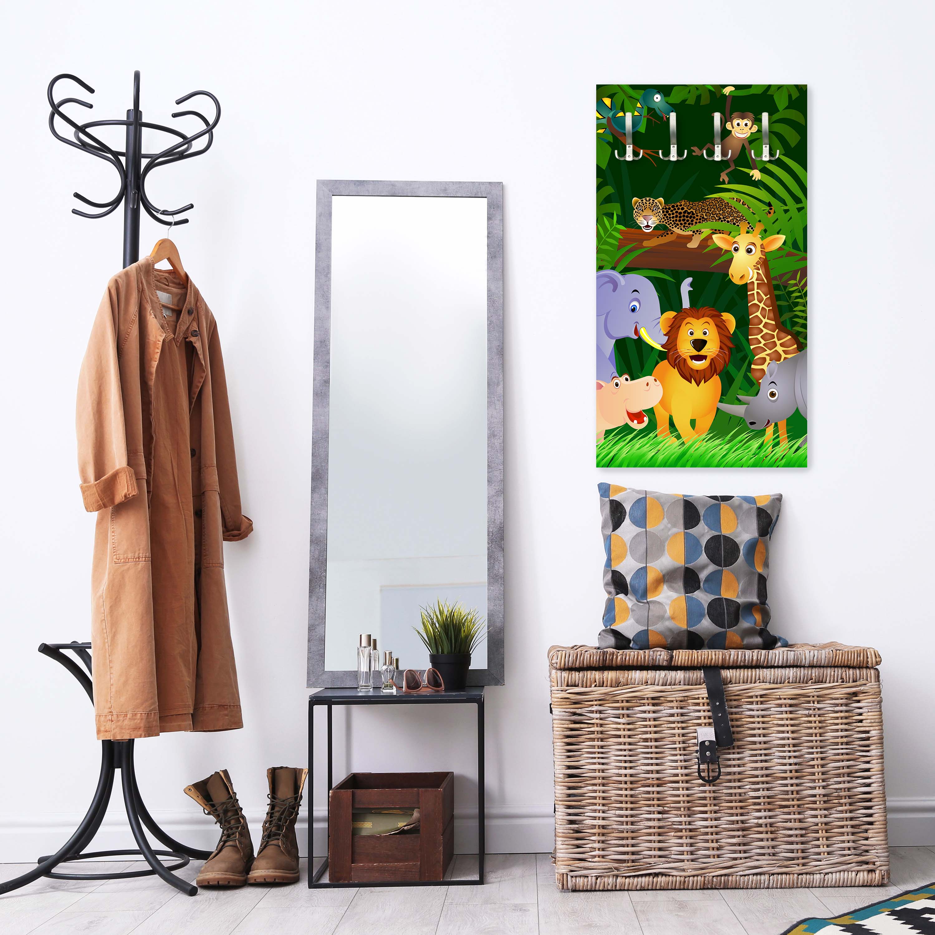 Garderobe Dschungeltiere M0002 entdecken - Bild 2 Garderobe Dschungeltiere M0002 entdecken - Bild 2