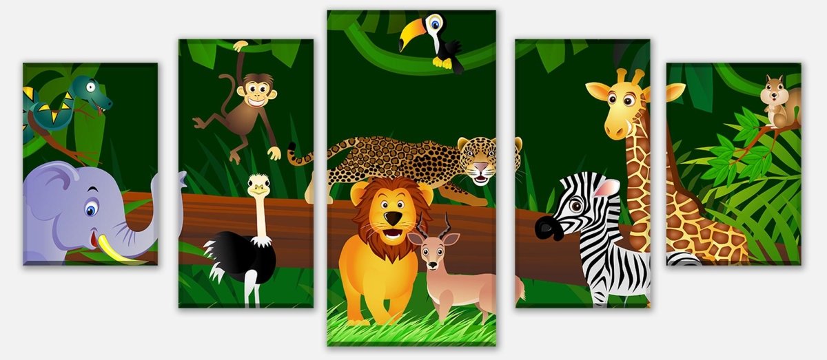 Leinwandbild Mehrteiler Dschungeltiere M0002 entdecken - Bild 1 Leinwandbild Mehrteiler Dschungeltiere M0002 entdecken - Bild 1