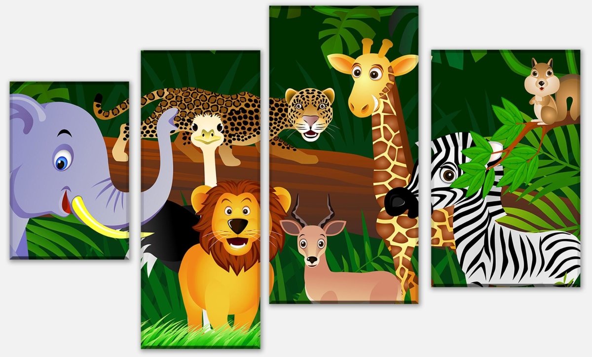 Leinwandbild Mehrteiler Dschungeltiere M0002 Leinwandbild Mehrteiler Dschungeltiere M0002