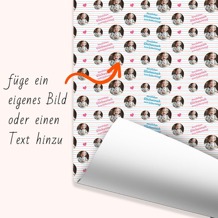 Geschenkpapier personalisiert Geschenkpapier Streifen Baby - Bild 6 Geschenkpapier personalisiert Geschenkpapier Streifen Baby - Bild 6