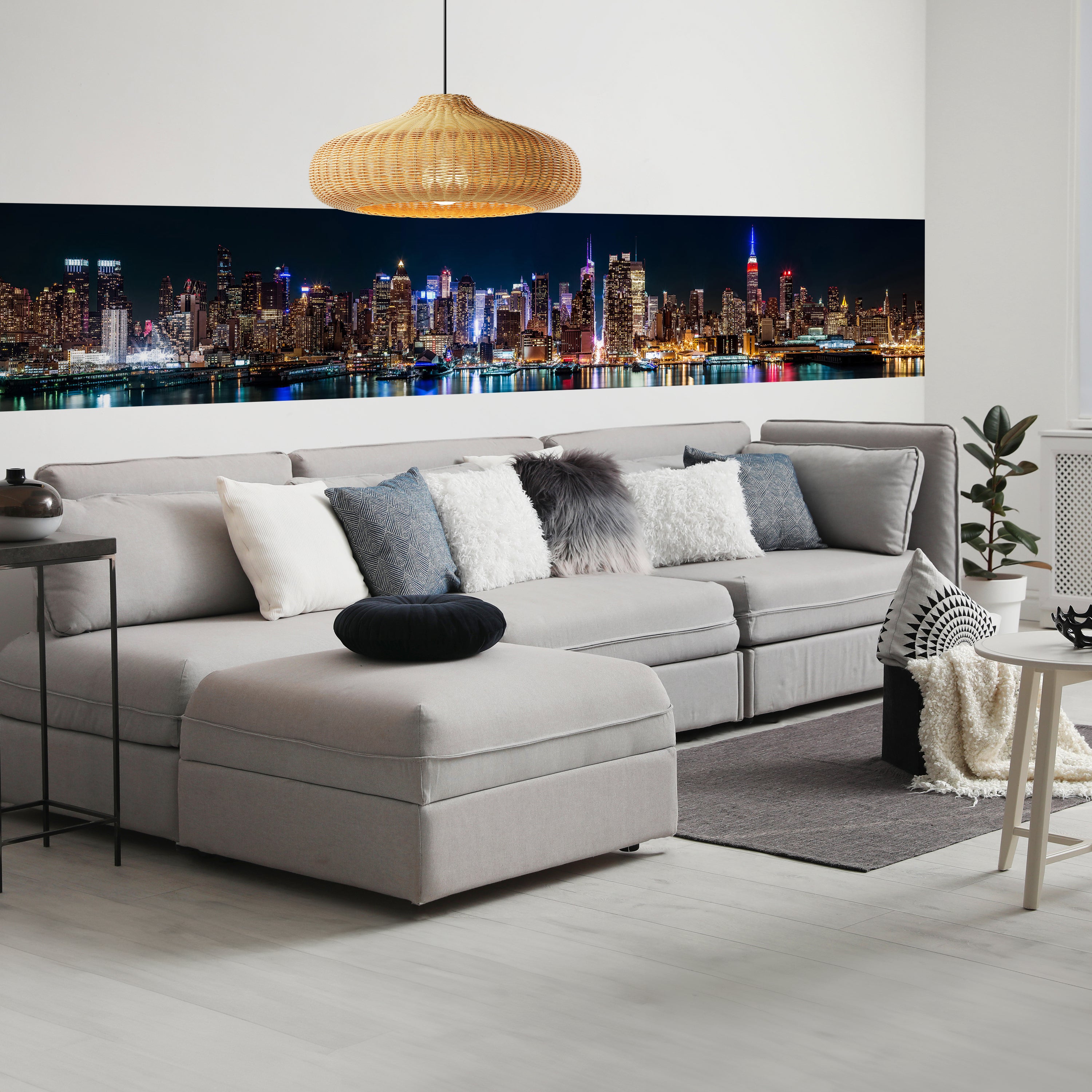 Panorama-Fototapete New York bei Nacht M0004 - Bild 1 Panorama-Fototapete New York bei Nacht M0004 - Bild 1