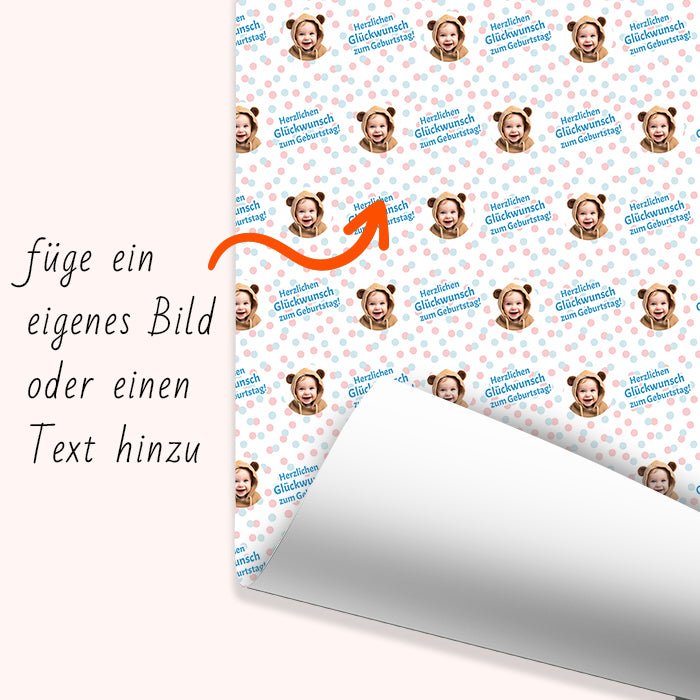 Geschenkpapier personalisiert Geschenkpapier Punkte Baby - Bild 6 Geschenkpapier personalisiert Geschenkpapier Punkte Baby - Bild 6