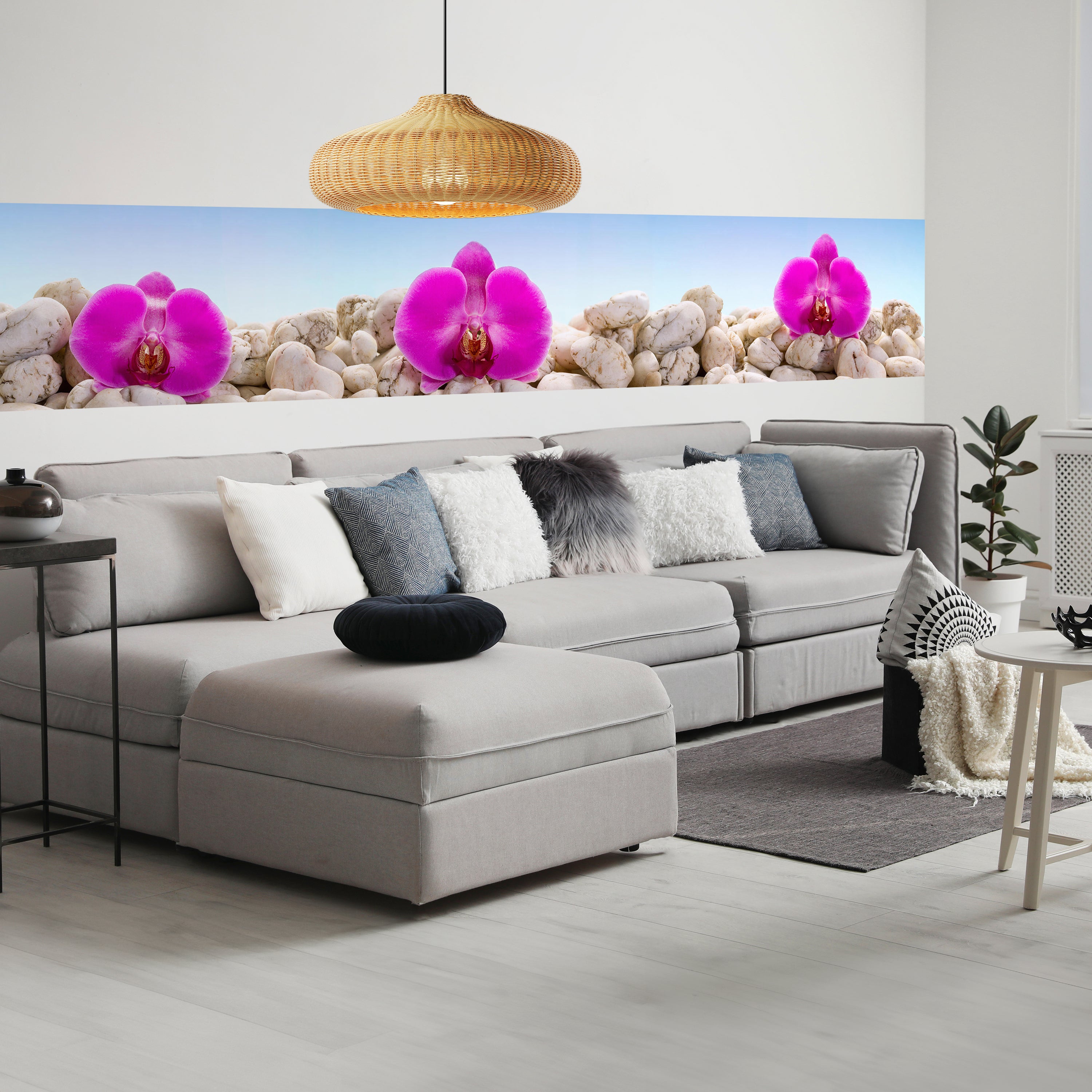 Panorama-Fototapete Orchidee, Wellness, Steine M0006 - Bild 1 Panorama-Fototapete Orchidee, Wellness, Steine M0006 - Bild 1