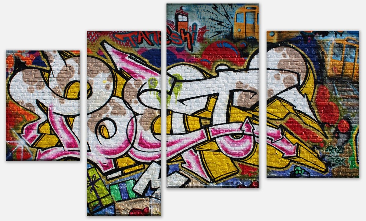 Leinwandbild Mehrteiler Graffiti Poet M0007 Leinwandbild Mehrteiler Graffiti Poet M0007