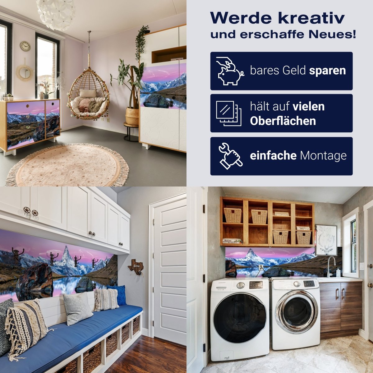 Panorama-Fototapete See am Berg, Sonnenuntergang M0007 - Bild 7 Panorama-Fototapete See am Berg, Sonnenuntergang M0007 - Bild 7