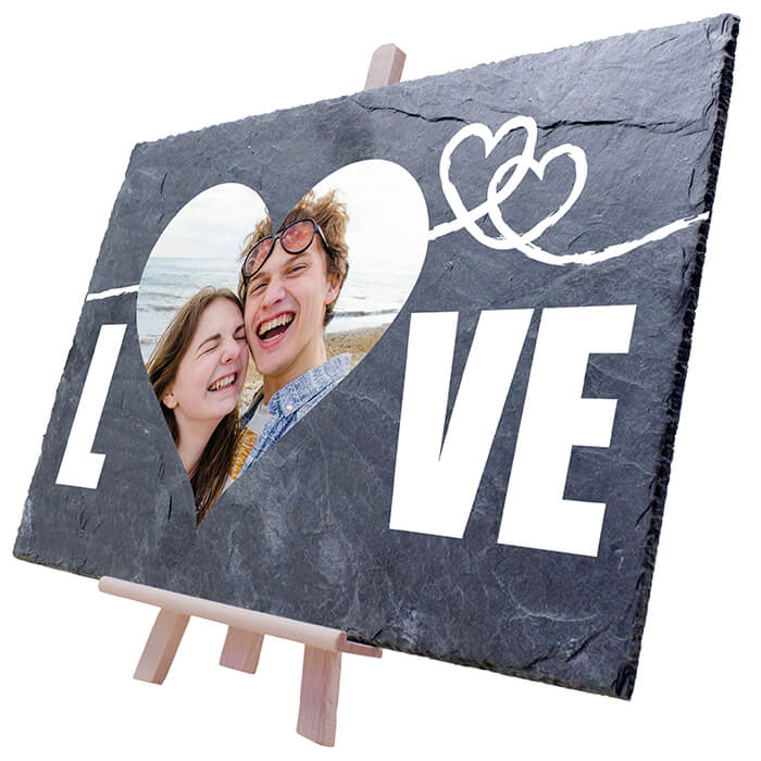 Schieferplatte mit Staffelei LOVE M0008 - Bild 2 Schieferplatte mit Staffelei LOVE M0008 - Bild 2