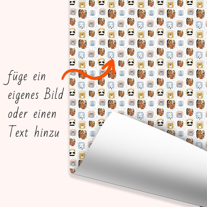 Geschenkpapier personalisiert Geschenkpapier Tiere Baby - Bild 6 Geschenkpapier personalisiert Geschenkpapier Tiere Baby - Bild 6
