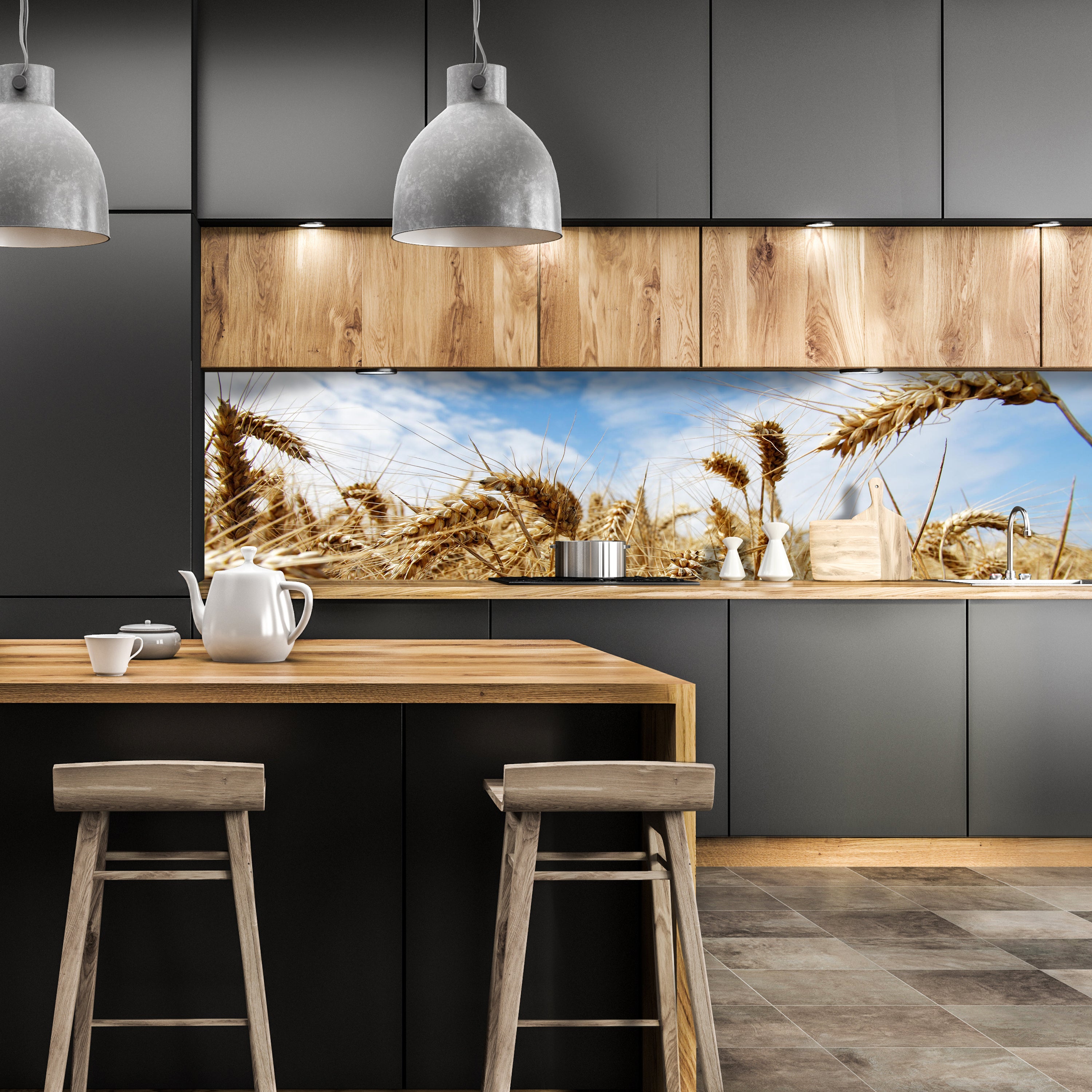 Küchenrückwand Kornfeld M0009 entdecken - Bild 1 Küchenrückwand Kornfeld M0009 entdecken - Bild 1