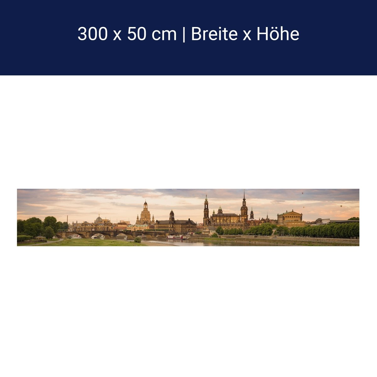 Panorama-Fototapete Blick auf Dresden, Altstadt M0009 Panorama-Fototapete Blick auf Dresden, Altstadt M0009