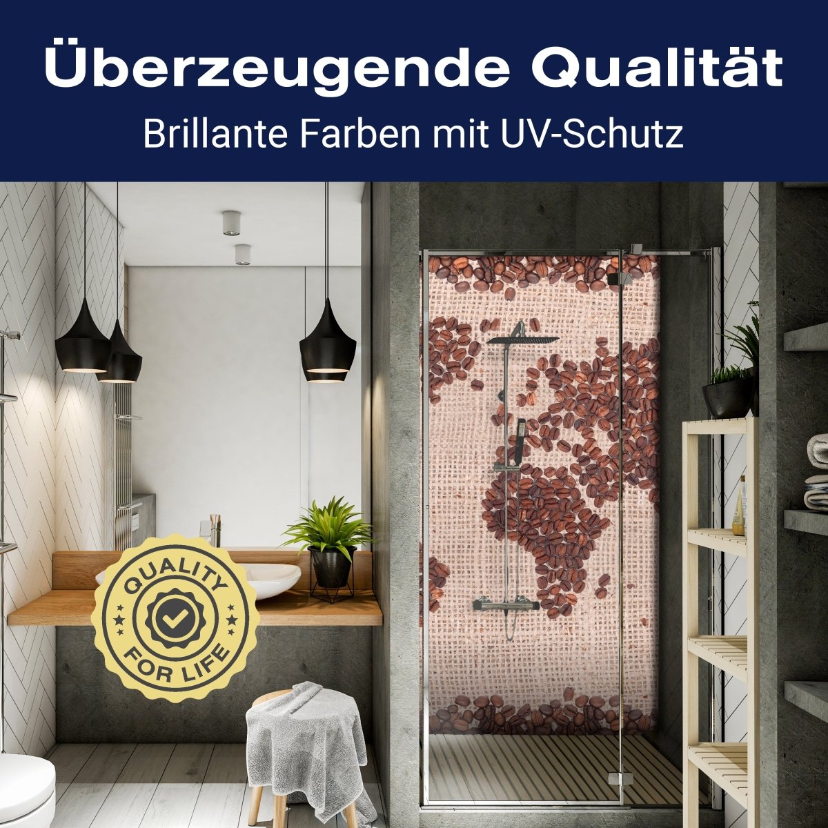 Duschwand Weltkarte Kaffee M0012 entdecken - Bild 2 Duschwand Weltkarte Kaffee M0012 entdecken - Bild 2