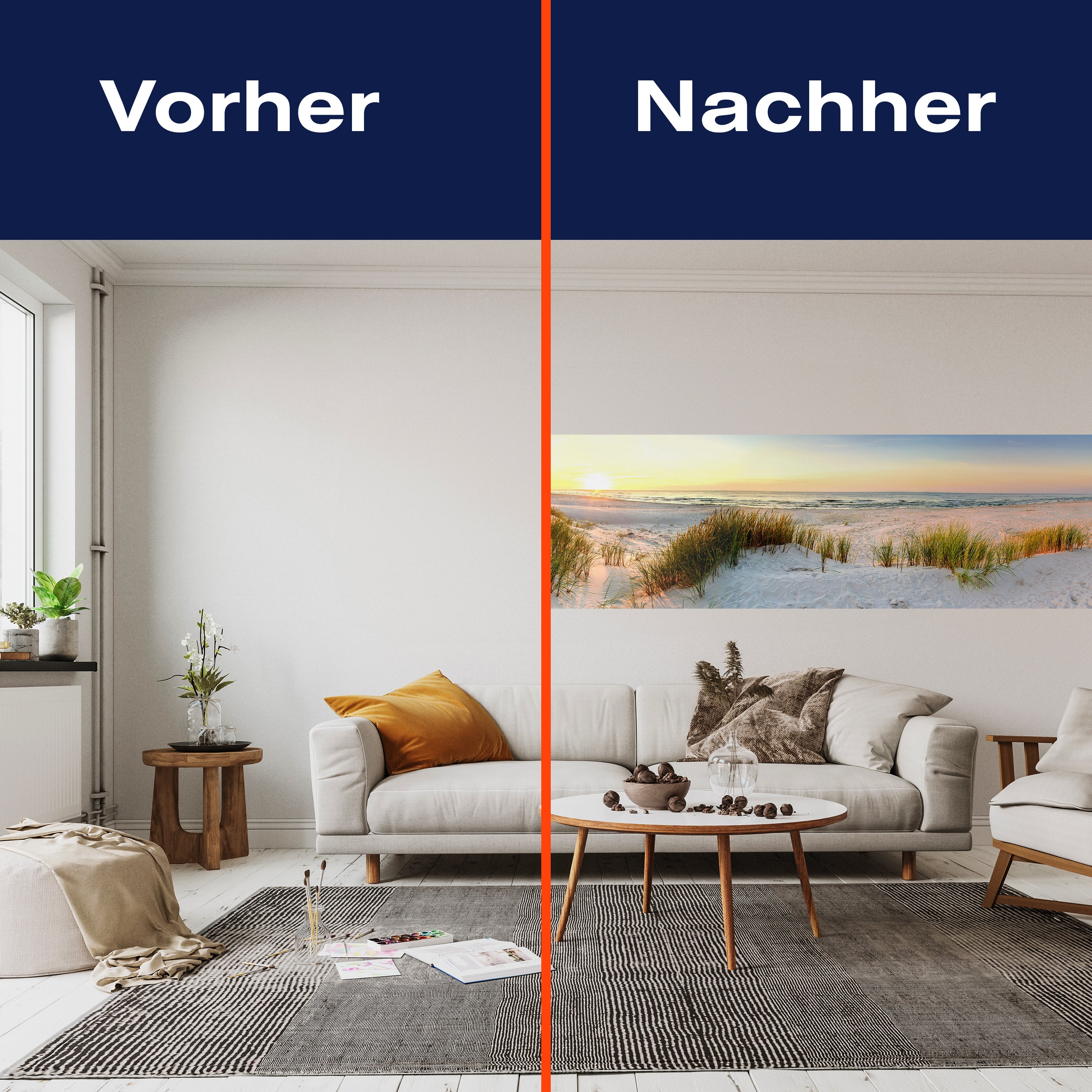 Panorama-Fototapete Meerblick, Strand, Dünen M0013 - Bild 3 Panorama-Fototapete Meerblick, Strand, Dünen M0013 - Bild 3