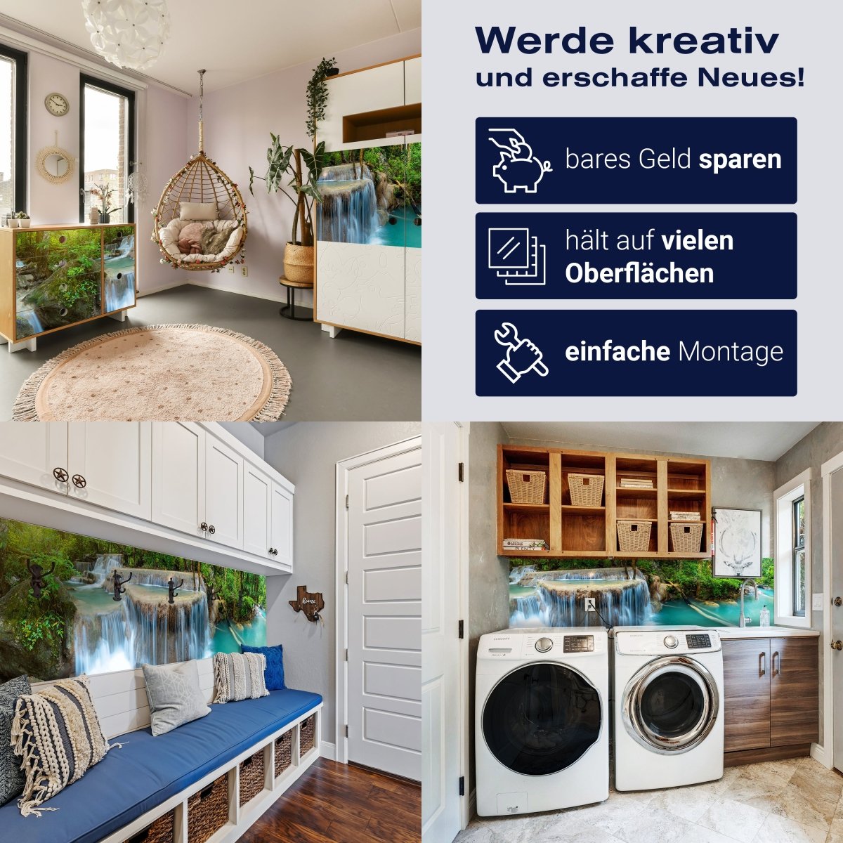 Panorama-Fototapete Wasserfall im Dschungel M0014 - Bild 7 Panorama-Fototapete Wasserfall im Dschungel M0014 - Bild 7