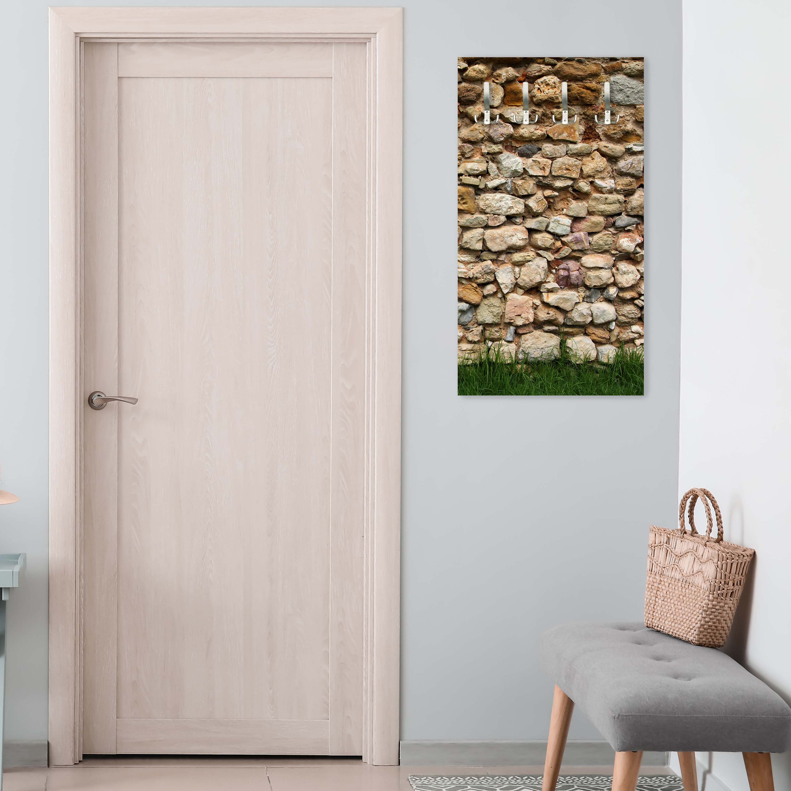 Garderobe Steinmauer mit Gras M0015 entdecken - Bild 2 Garderobe Steinmauer mit Gras M0015 entdecken - Bild 2