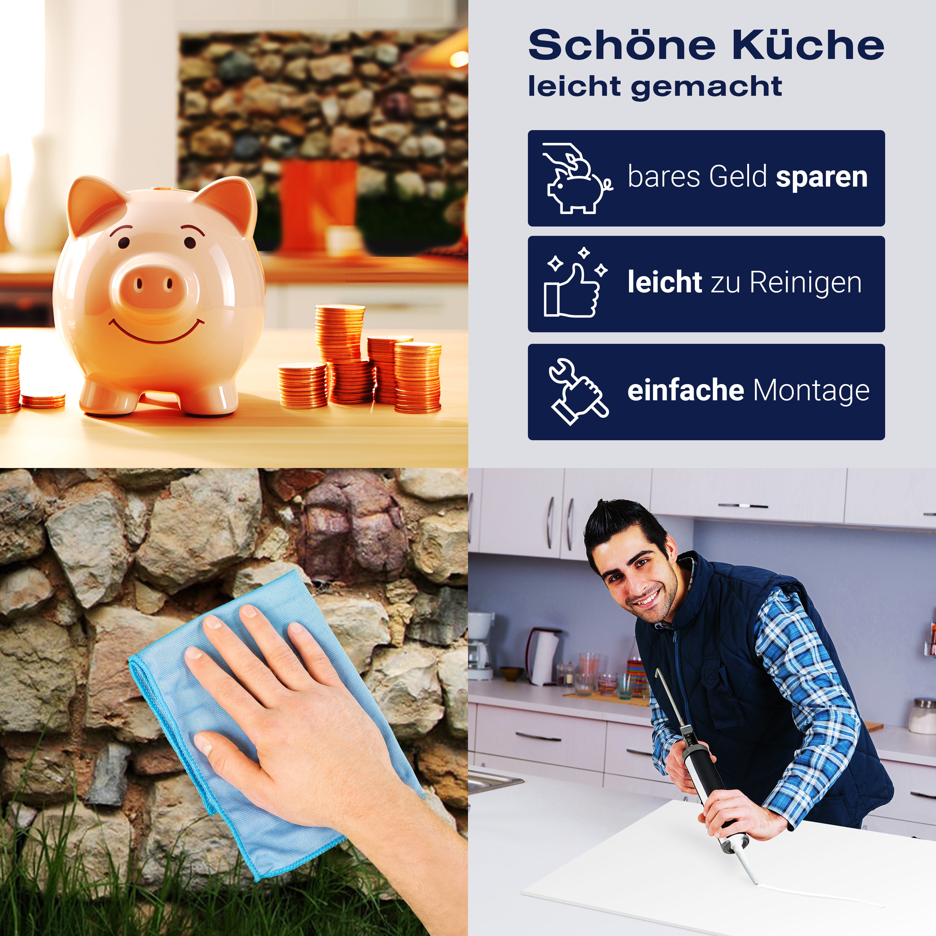 Küchenrückwand Steinmauer mit Gras M0015 entdecken - Bild 7 Küchenrückwand Steinmauer mit Gras M0015 entdecken - Bild 7