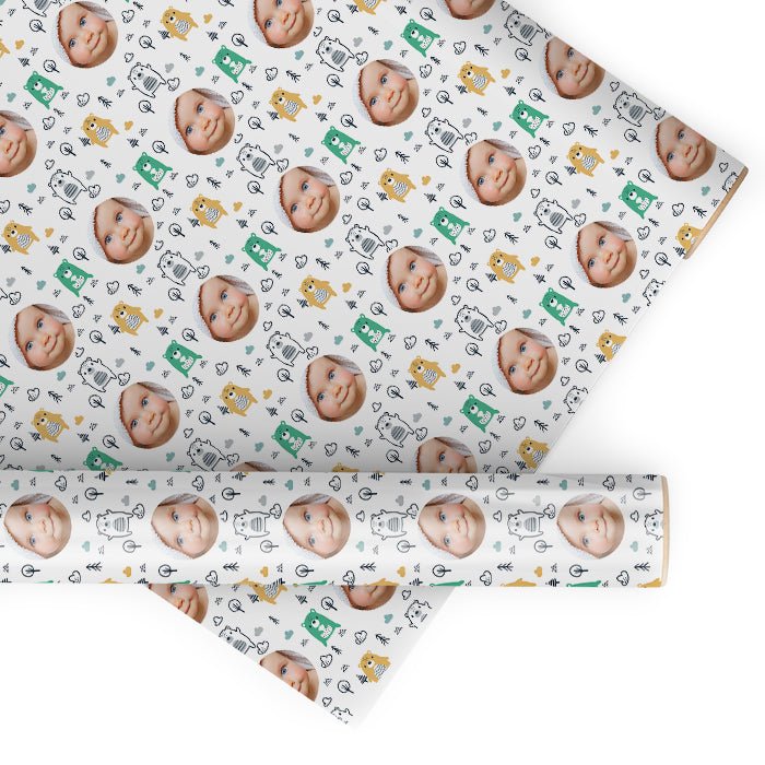 Geschenkpapier personalisiert Geschenkpapier Bär Baby - Bild 1 Geschenkpapier personalisiert Geschenkpapier Bär Baby - Bild 1