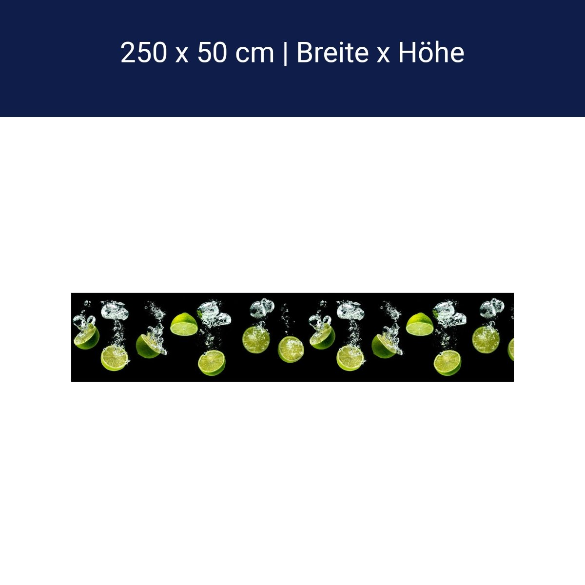 Panorama-Fototapete Obst im Wasser, Luftblasen M0016 Panorama-Fototapete Obst im Wasser, Luftblasen M0016