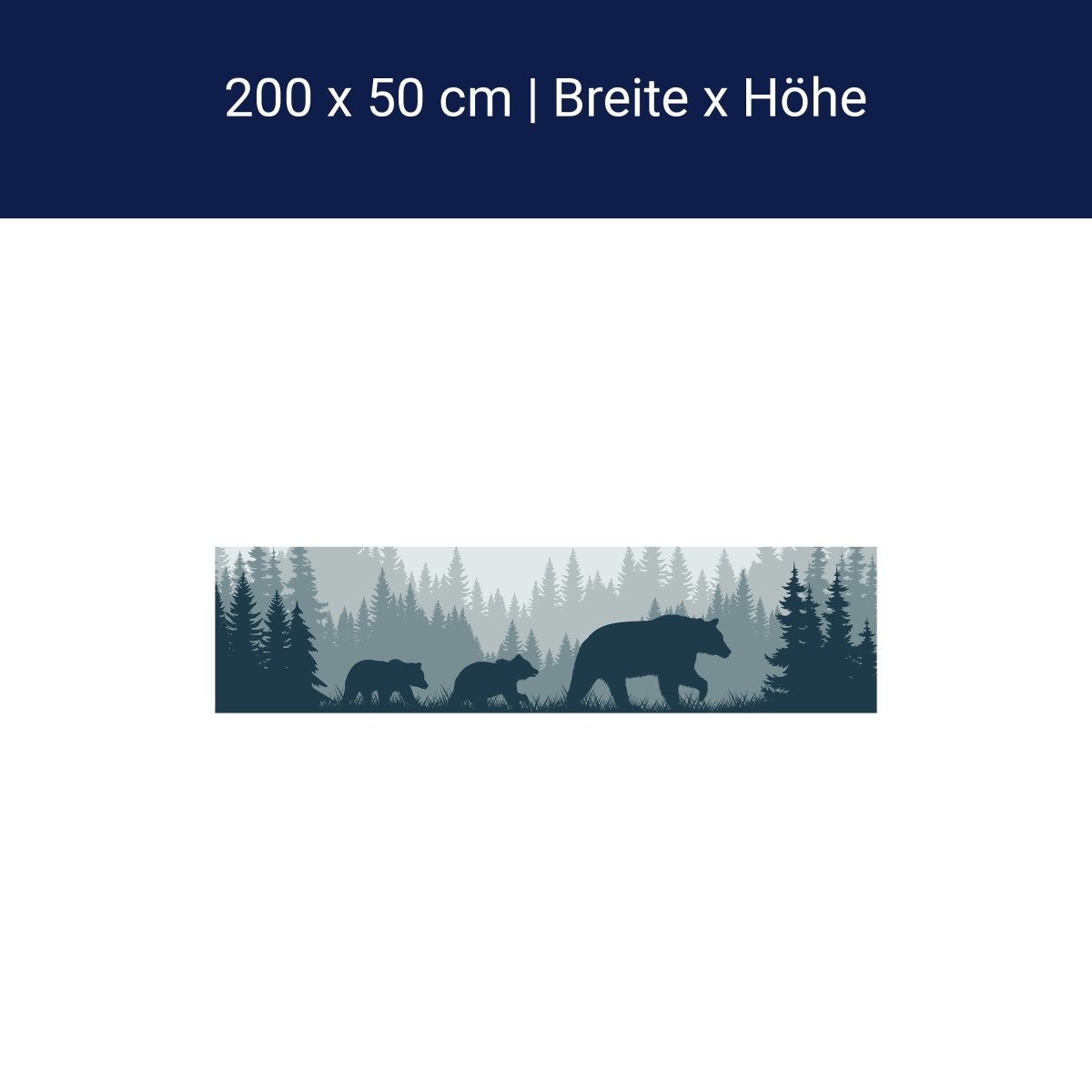 Panorama-Fototapete abstrakte Waldtiere M0017 Panorama-Fototapete abstrakte Waldtiere M0017