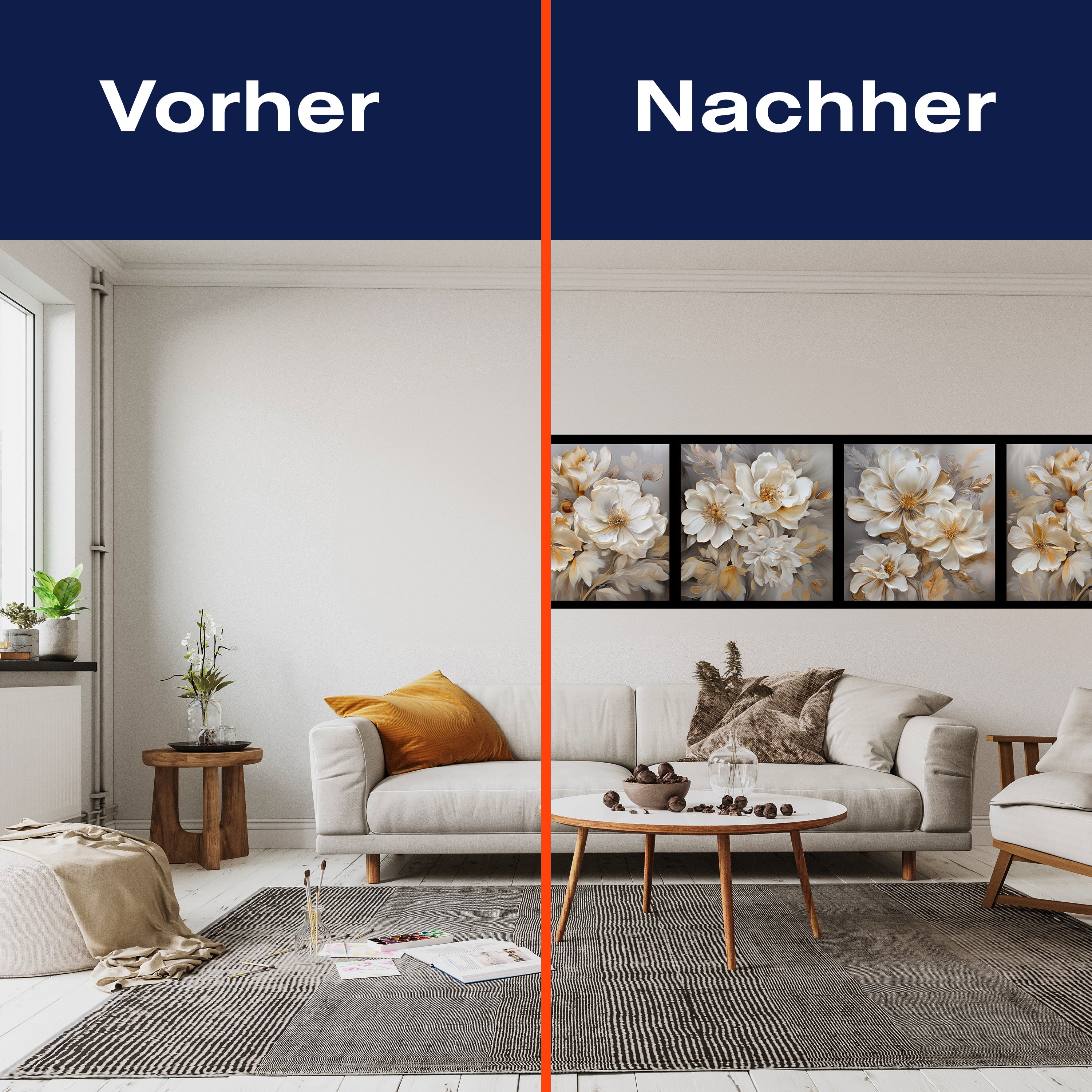 Panorama-Fototapete weiße Blüten, Collage M0019 - Bild 3 Panorama-Fototapete weiße Blüten, Collage M0019 - Bild 3