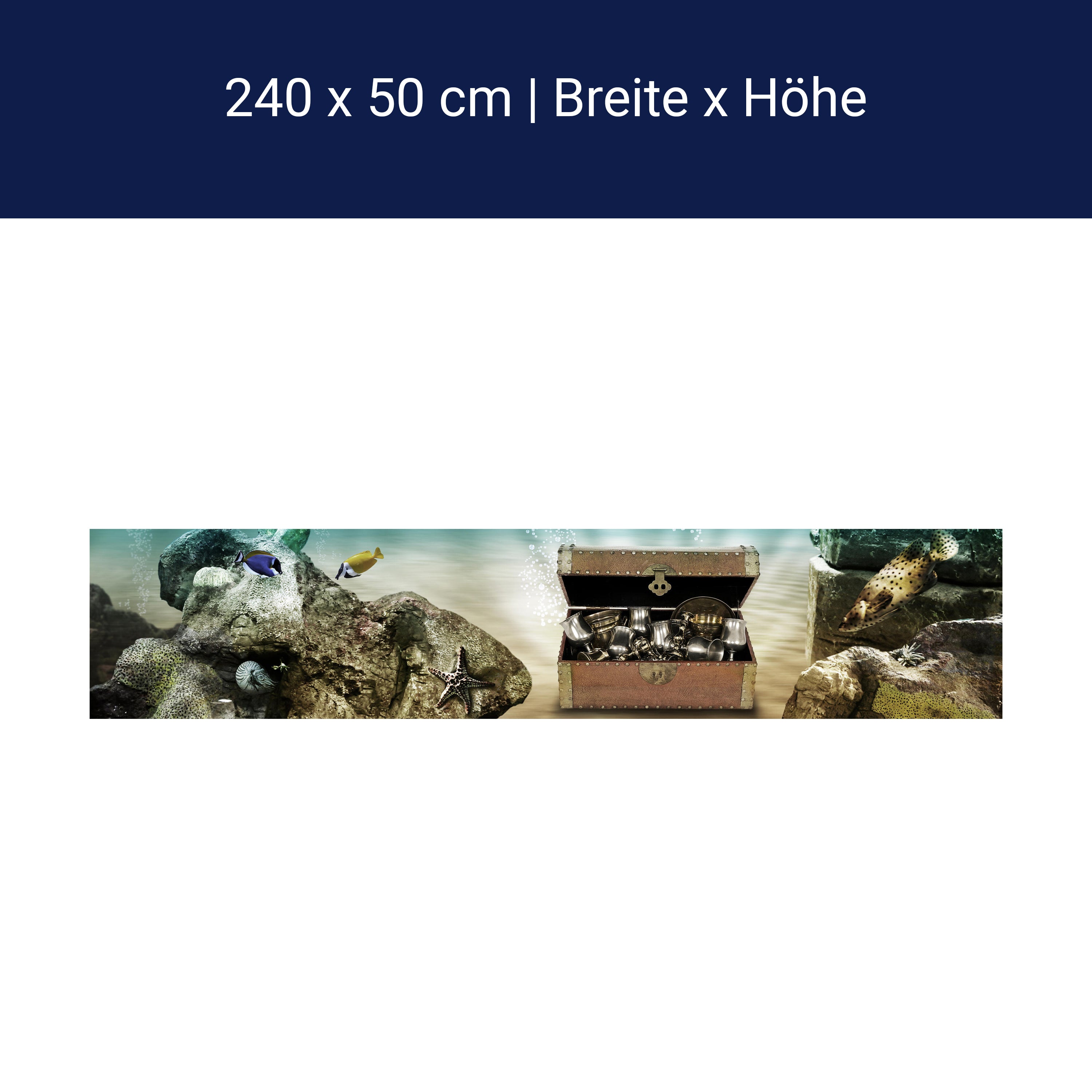 Küchenrückwand Unterwasserschatz M0020 Küchenrückwand Unterwasserschatz M0020