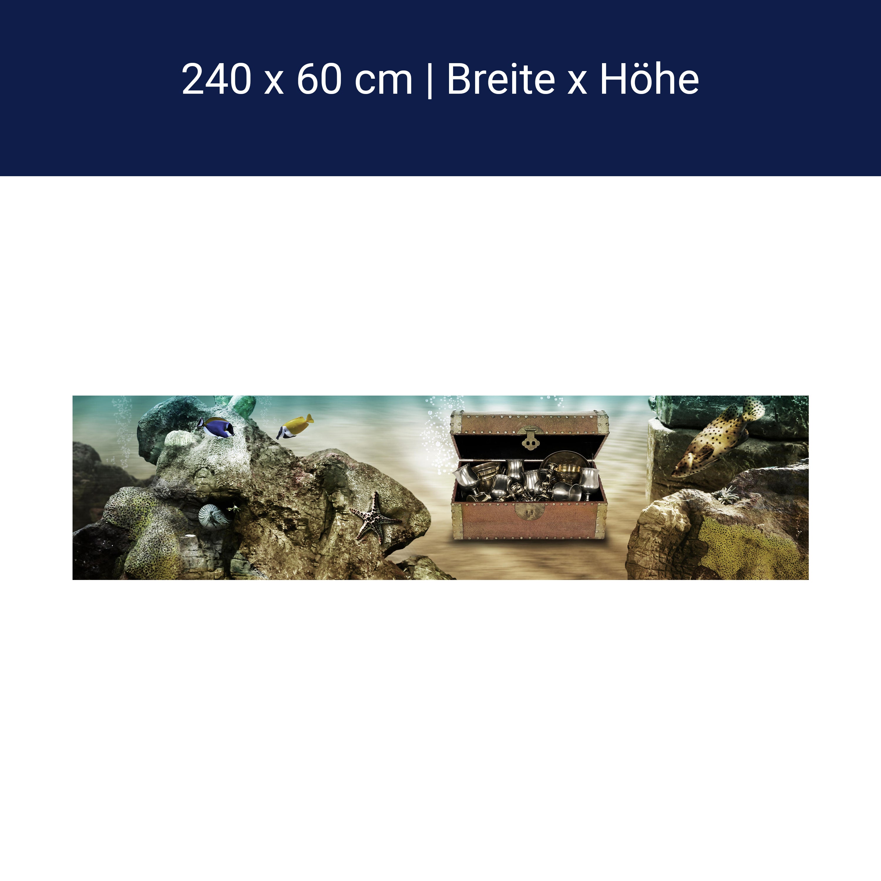 Küchenrückwand Unterwasserschatz M0020 Küchenrückwand Unterwasserschatz M0020