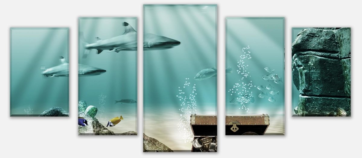 Leinwandbild Mehrteiler Unterwasserschatz M0020 entdecken - Bild 1 Leinwandbild Mehrteiler Unterwasserschatz M0020 entdecken - Bild 1