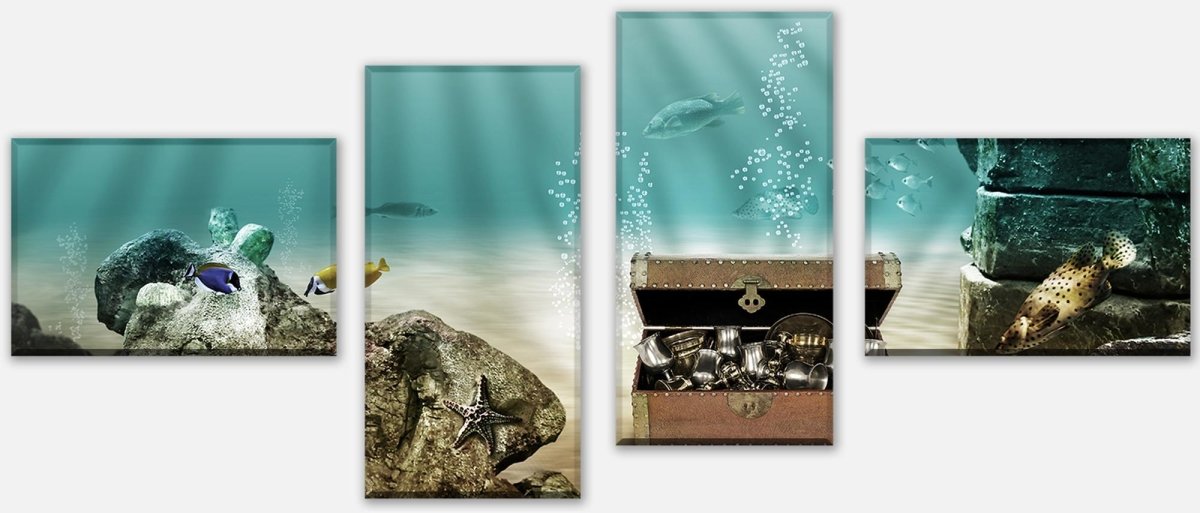Leinwandbild Mehrteiler Unterwasserschatz M0020 Leinwandbild Mehrteiler Unterwasserschatz M0020