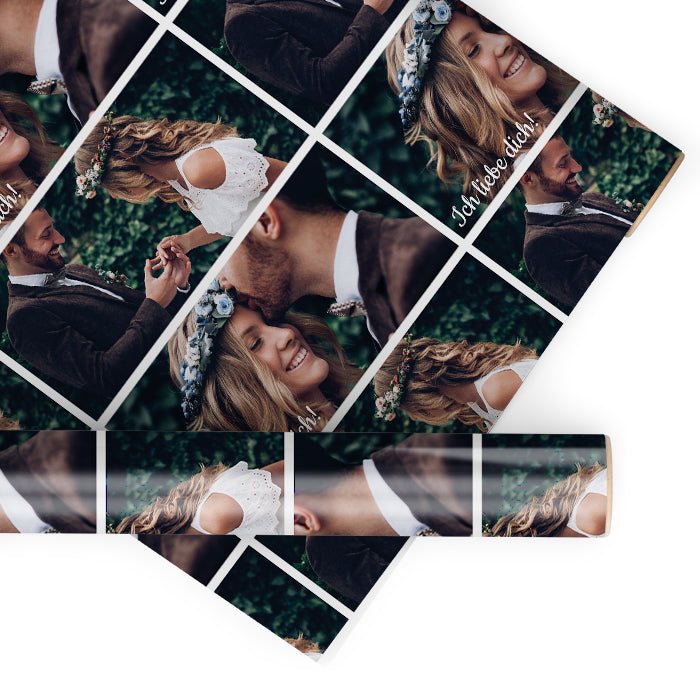 Geschenkpapier personalisiert Geschenkpapier Collage 2 Fotos Rechteck - Bild 1 Geschenkpapier personalisiert Geschenkpapier Collage 2 Fotos Rechteck - Bild 1