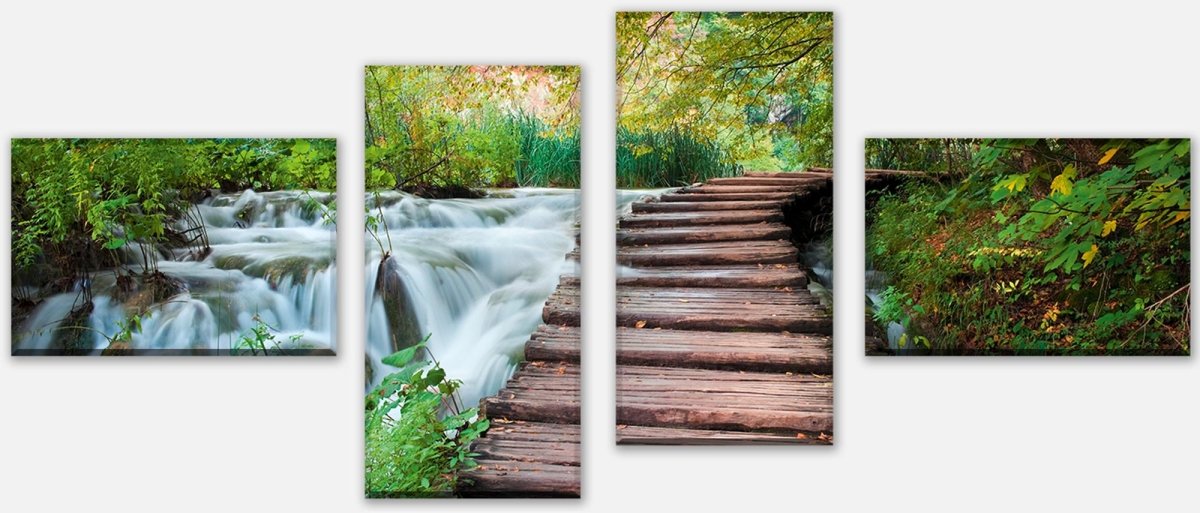 Leinwandbild Mehrteiler Weg am Wasserfall M0021 Leinwandbild Mehrteiler Weg am Wasserfall M0021
