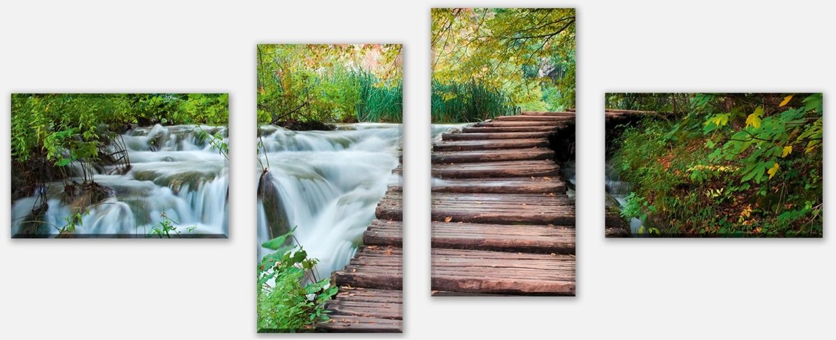 Leinwandbild Mehrteiler Weg am Wasserfall M0021 Leinwandbild Mehrteiler Weg am Wasserfall M0021