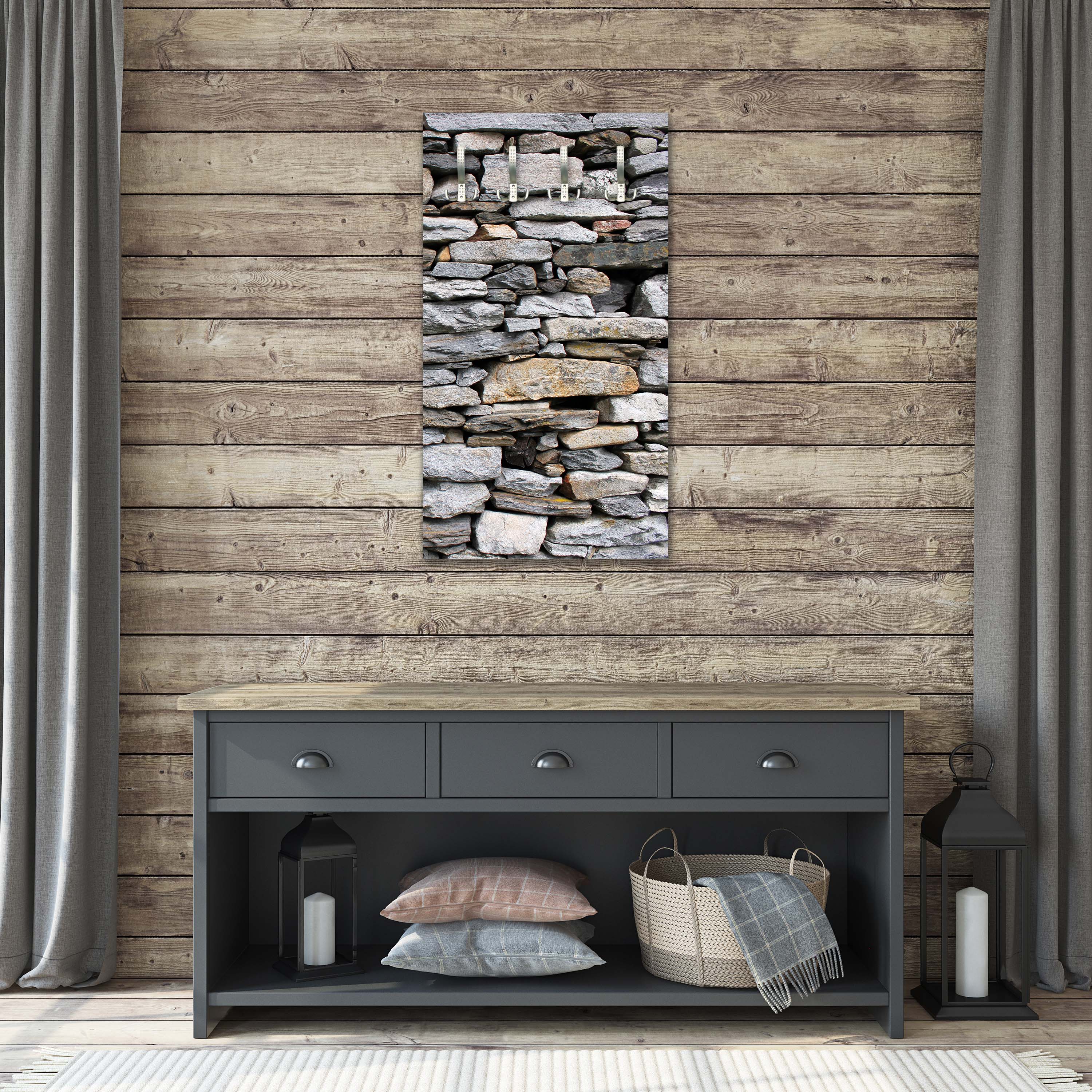 Garderobe Steinmauer Grau M0022 entdecken - Bild 3 Garderobe Steinmauer Grau M0022 entdecken - Bild 3