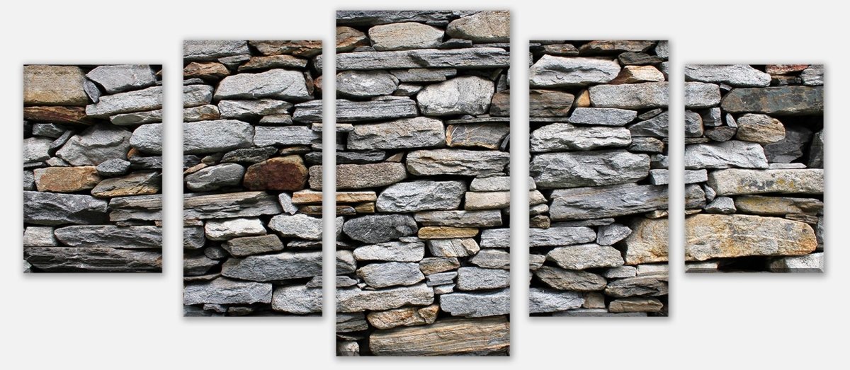 Leinwandbild Mehrteiler Steinmauer Grau M0022 entdecken - Bild 1 Leinwandbild Mehrteiler Steinmauer Grau M0022 entdecken - Bild 1