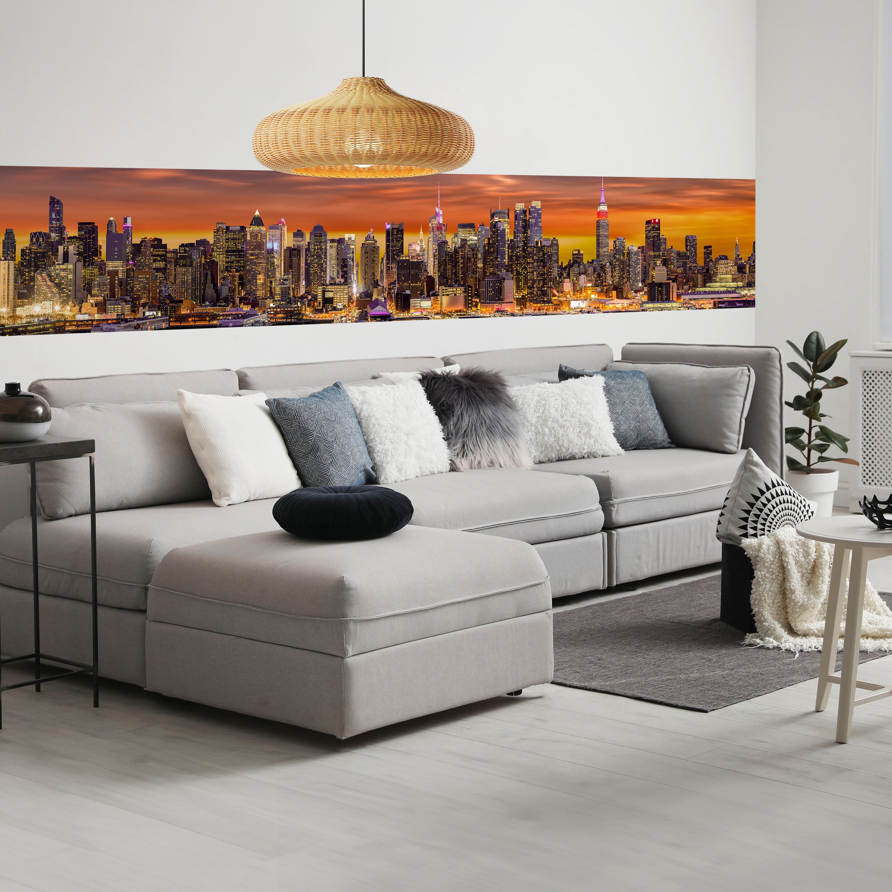 Panorama-Fototapete New York bei Sonnenuntergang M0022 - Bild 1 Panorama-Fototapete New York bei Sonnenuntergang M0022 - Bild 1