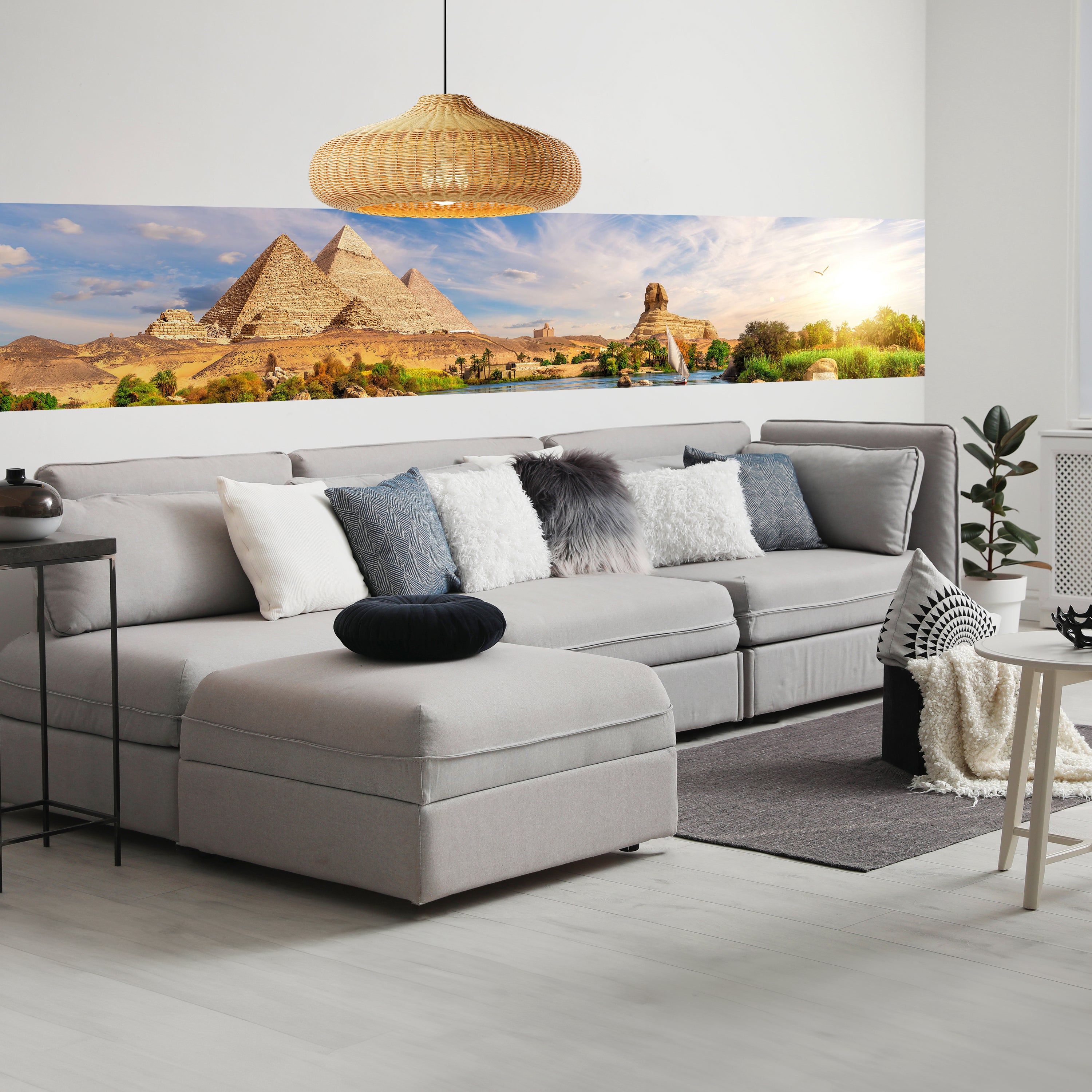 Panorama-Fototapete Pyramiden, Sphinx, Gizey M0023 - Bild 1 Panorama-Fototapete Pyramiden, Sphinx, Gizey M0023 - Bild 1