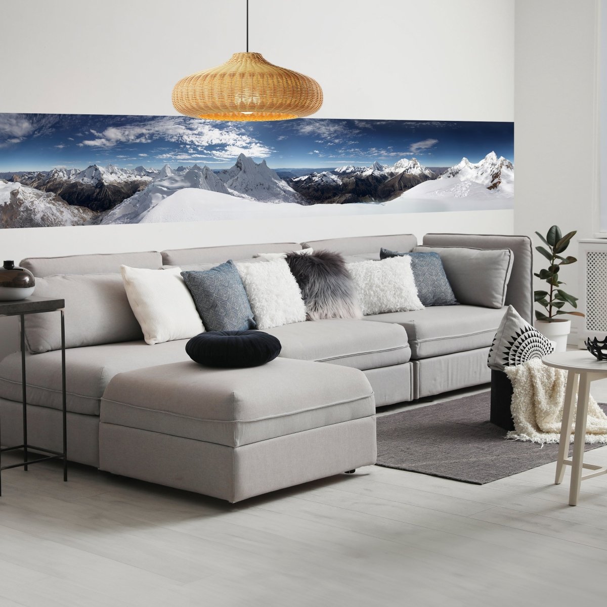 Panorama-Fototapete verschneite Berge M0027 - Bild 1 Panorama-Fototapete verschneite Berge M0027 - Bild 1