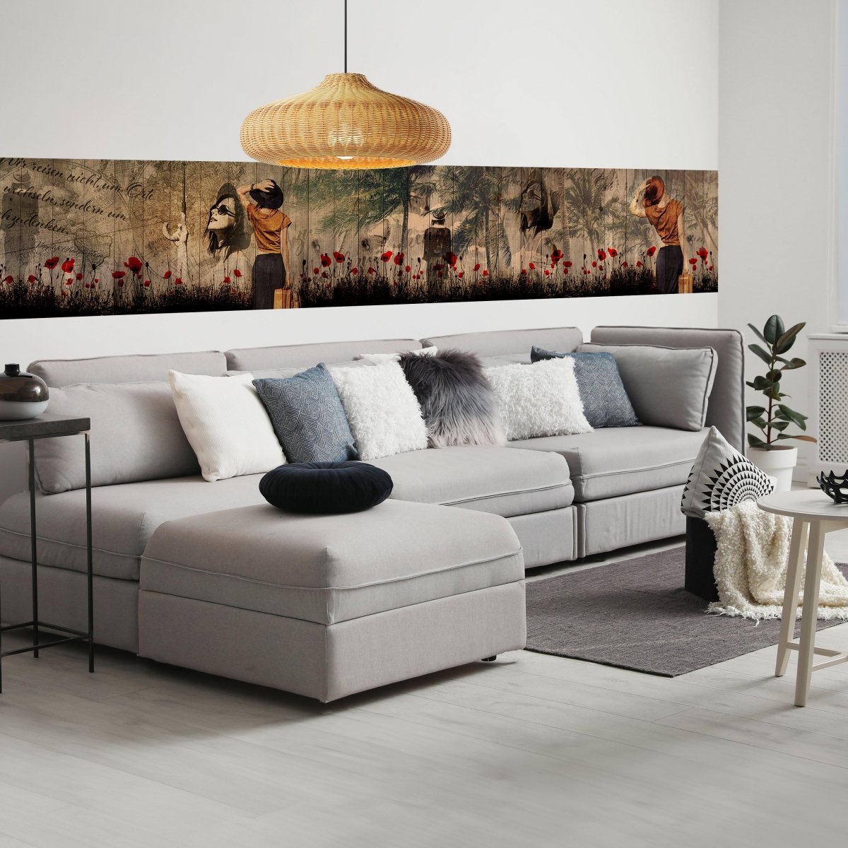 Panorama-Fototapete Vintage, Reisen, Palmen M0030 - Bild 1 Panorama-Fototapete Vintage, Reisen, Palmen M0030 - Bild 1