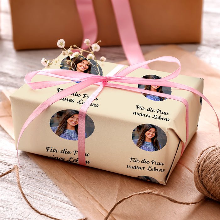 Geschenkpapier personalisiert Geschenkpapier beige Foto Text M0034 - Bild 3 Geschenkpapier personalisiert Geschenkpapier beige Foto Text M0034 - Bild 3