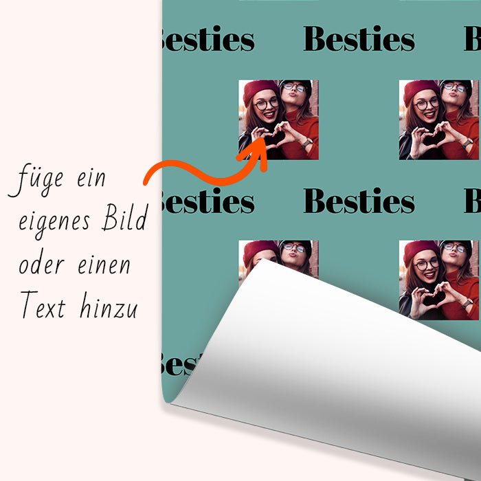 Geschenkpapier personalisiert Geschenkpapier blau Foto Text M0036 - Bild 6 Geschenkpapier personalisiert Geschenkpapier blau Foto Text M0036 - Bild 6