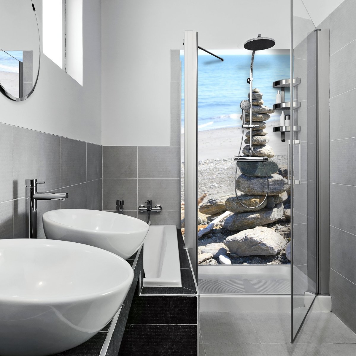 Duschwand Steinturm M0040 entdecken - Bild 1 Duschwand Steinturm M0040 entdecken - Bild 1