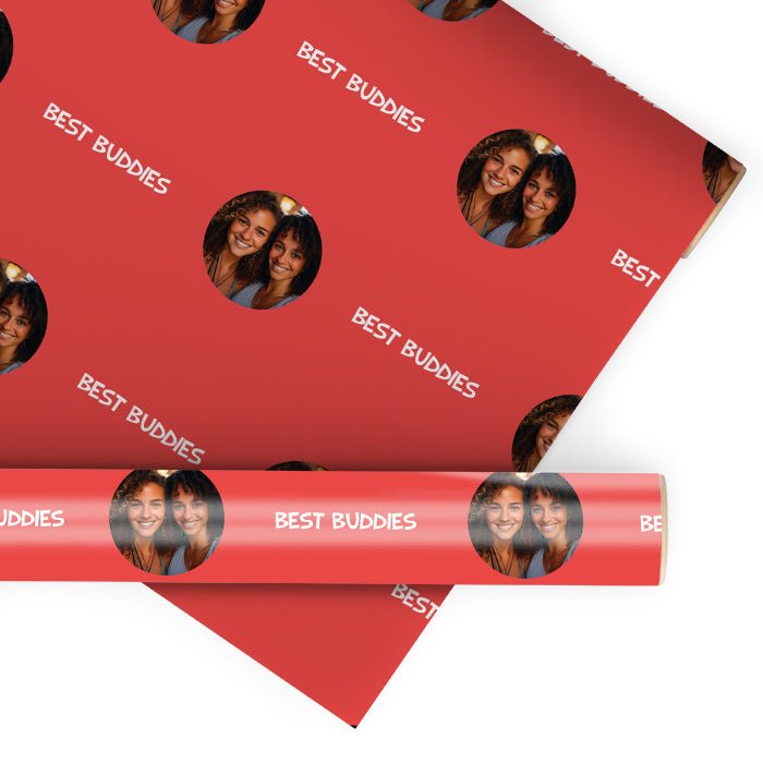 Geschenkpapier personalisiert Geschenkpapier rot Foto Text M0040 - Bild 1 Geschenkpapier personalisiert Geschenkpapier rot Foto Text M0040 - Bild 1