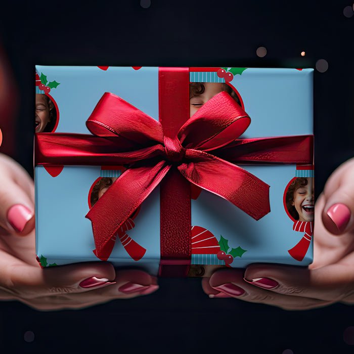 Geschenkpapier personalisiert Geschenkpapier Weihnachten Mütze Foto M0041 - Bild 4 Geschenkpapier personalisiert Geschenkpapier Weihnachten Mütze Foto M0041 - Bild 4