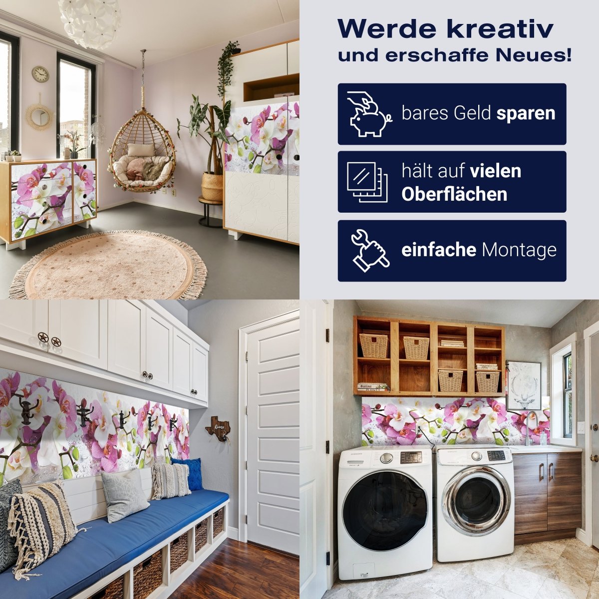 Panorama-Fototapete Orchideen, Blumen M0043 - Bild 7 Panorama-Fototapete Orchideen, Blumen M0043 - Bild 7