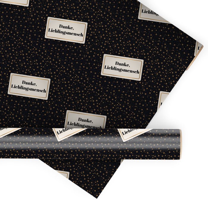 Geschenkpapier personalisiert Geschenkpapier Weihnachten Sterne Text M0044 - Bild 1 Geschenkpapier personalisiert Geschenkpapier Weihnachten Sterne Text M0044 - Bild 1