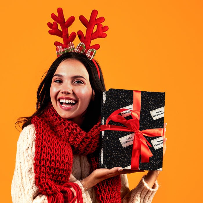 Geschenkpapier personalisiert Geschenkpapier Weihnachten Sterne Text M0044 - Bild 2 Geschenkpapier personalisiert Geschenkpapier Weihnachten Sterne Text M0044 - Bild 2