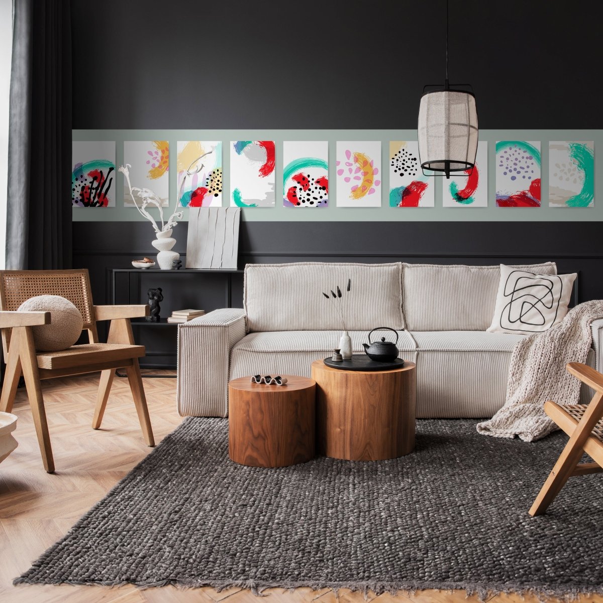 Panorama-Fototapete Abstraktes Gemälde, Collage M0045 - Bild 2 Panorama-Fototapete Abstraktes Gemälde, Collage M0045 - Bild 2